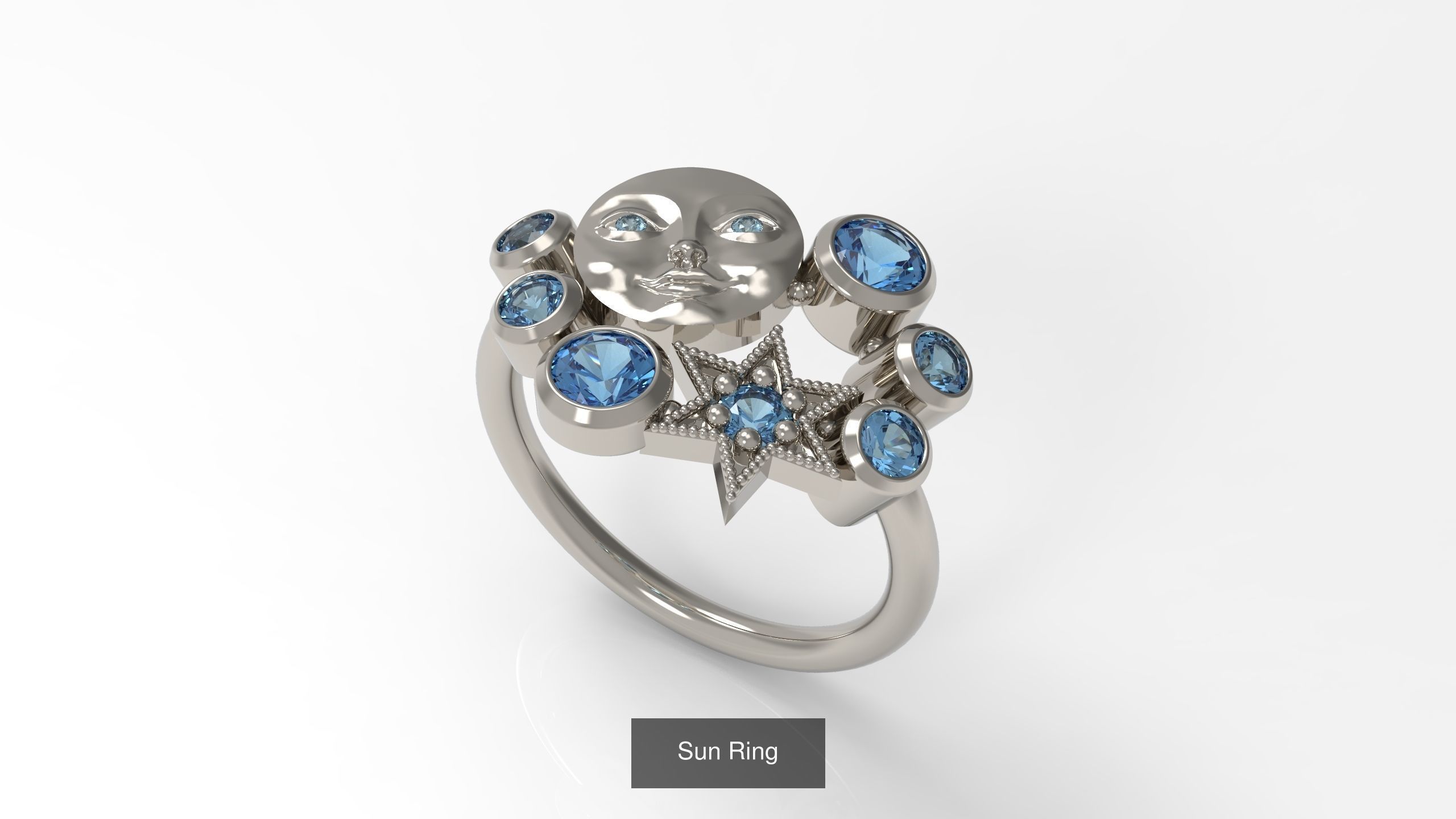 100 Woman Rings Package 03 3D Model Collection_168