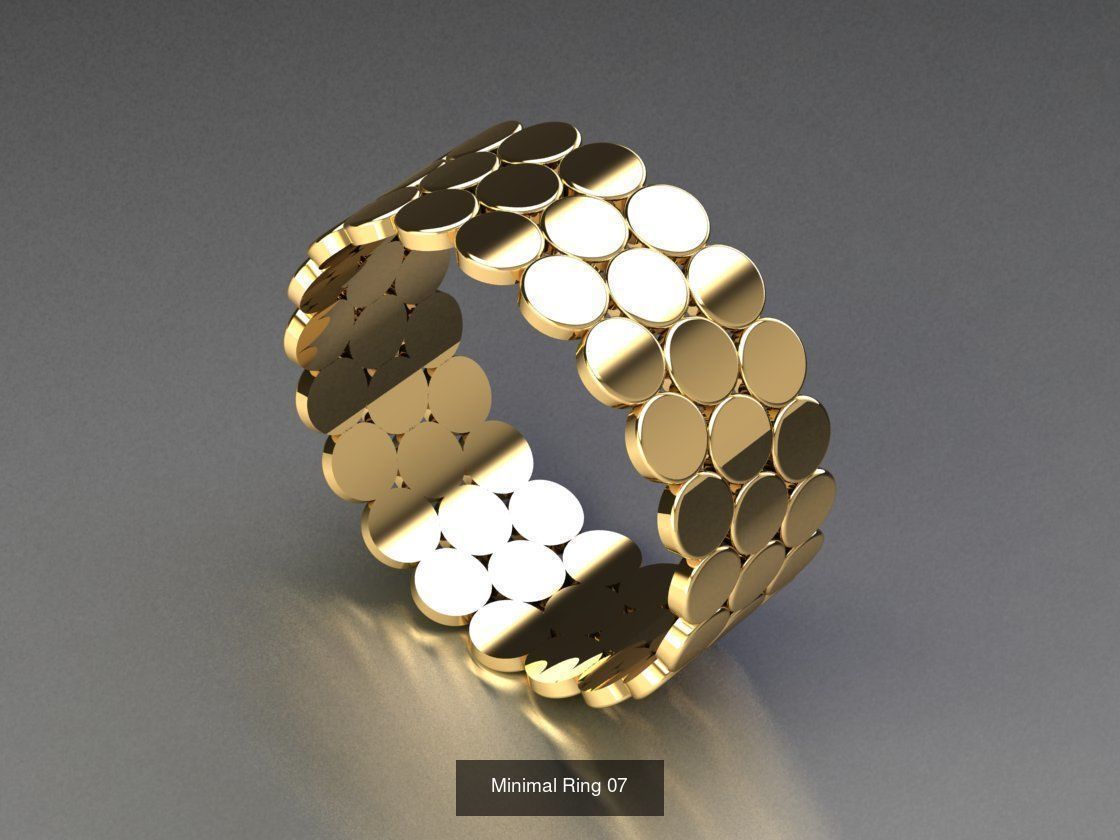 100 Woman Rings Package 03 3D Model Collection_110