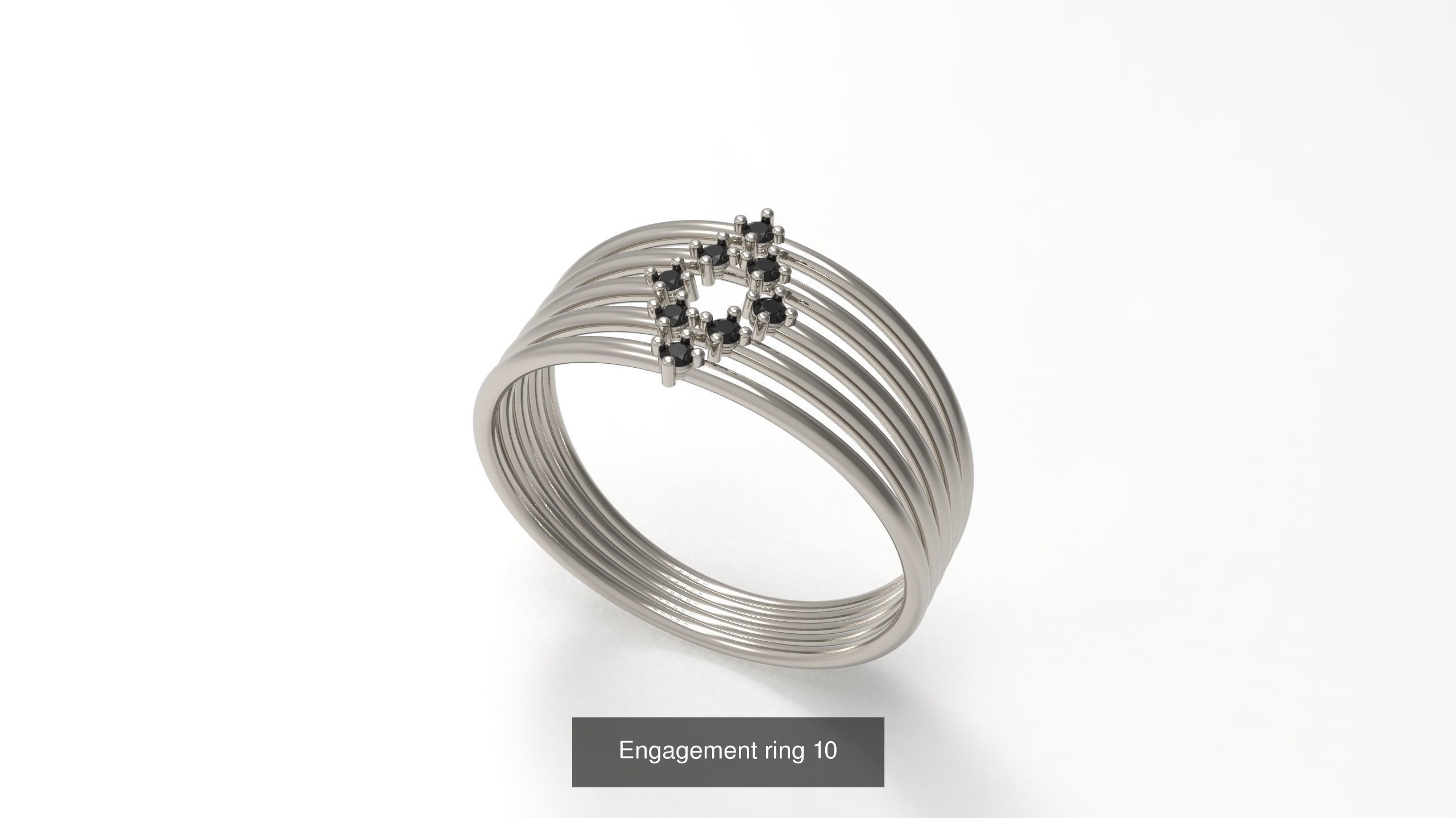 100 Woman Rings Package 03 3D Model Collection_153