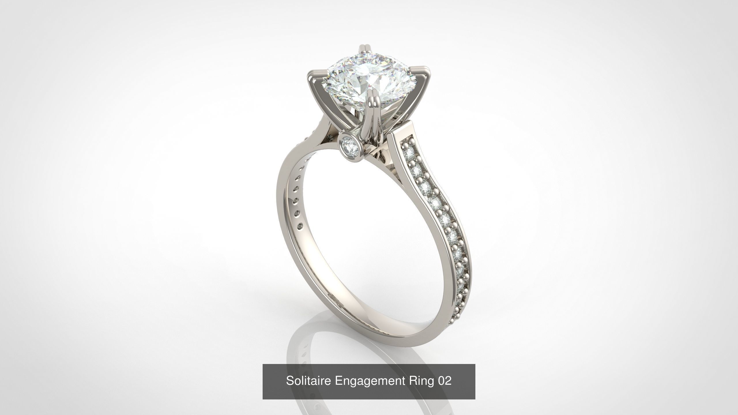 100 Woman Rings Package 03 3D Model Collection_164