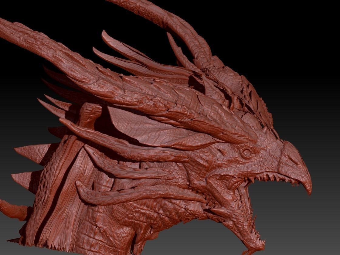 Dragon Bird Head 3D model_1