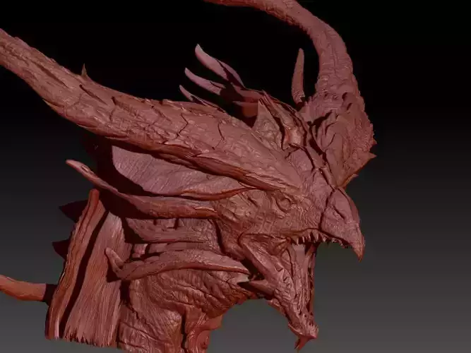 Dragon Bird Head 3D model