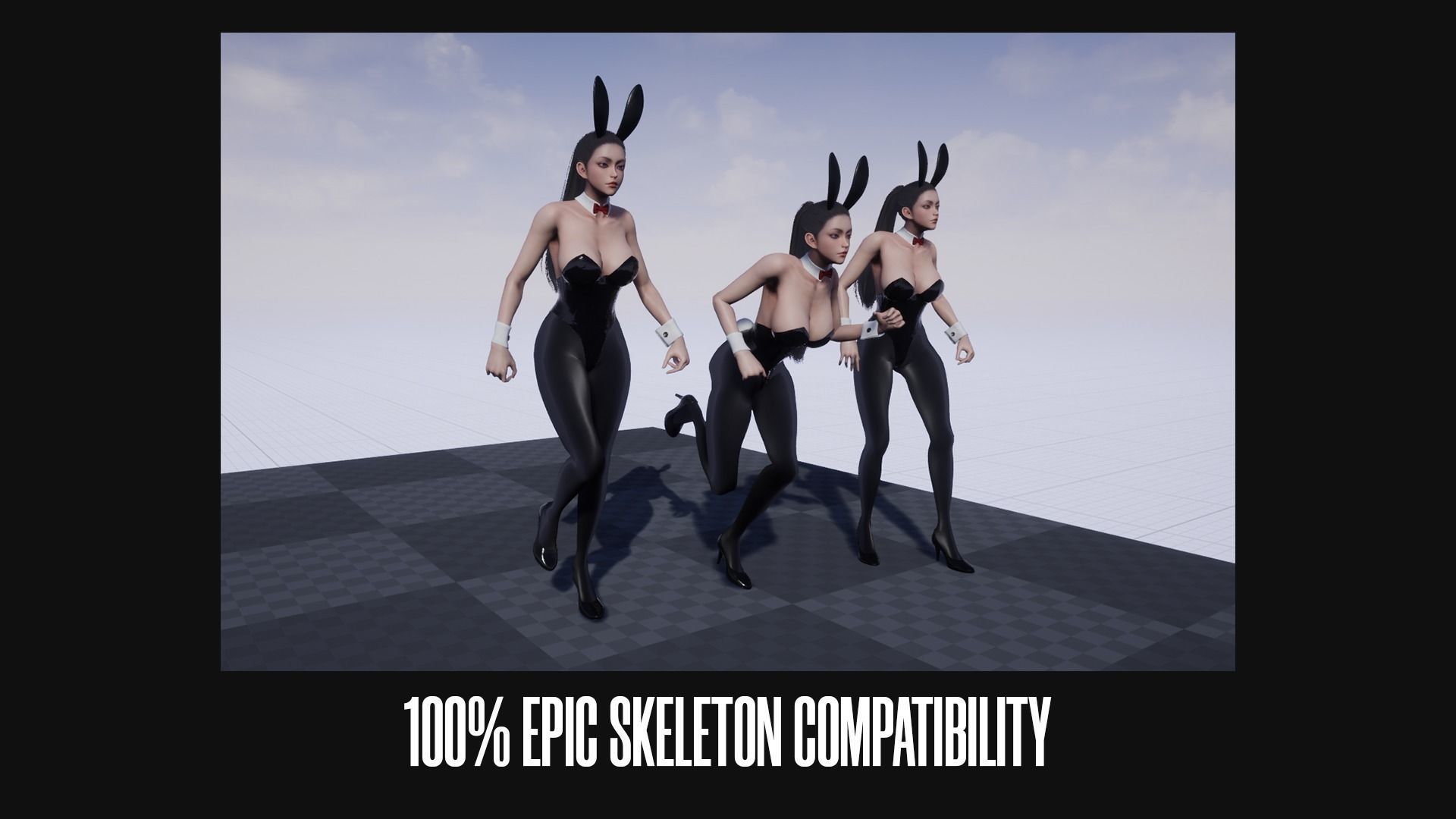 Bunny Girl - Game Ready Low-poly 3D model_12