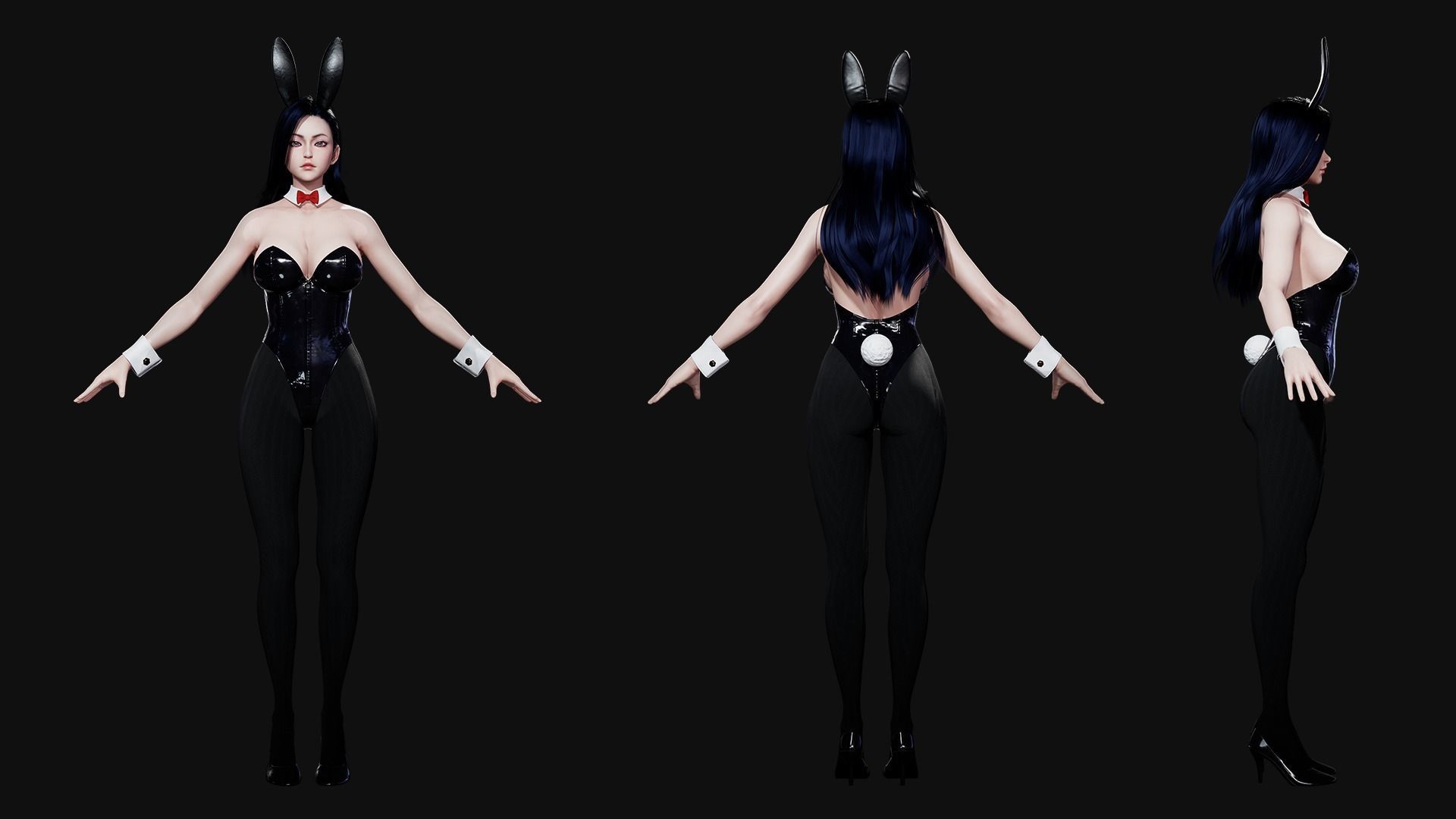 Bunny Girl - Game Ready Low-poly 3D model_9
