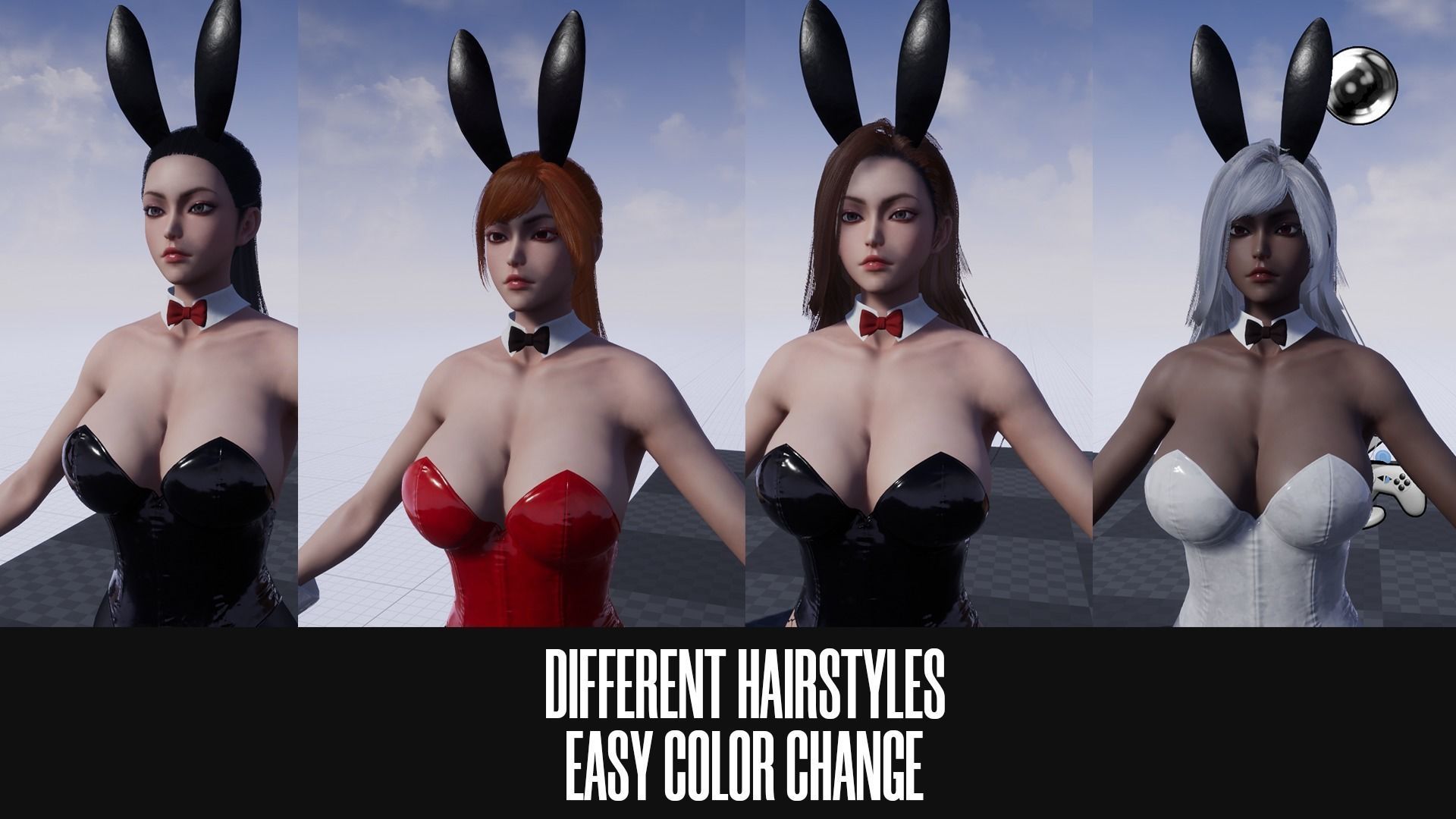 Bunny Girl - Game Ready Low-poly 3D model_11