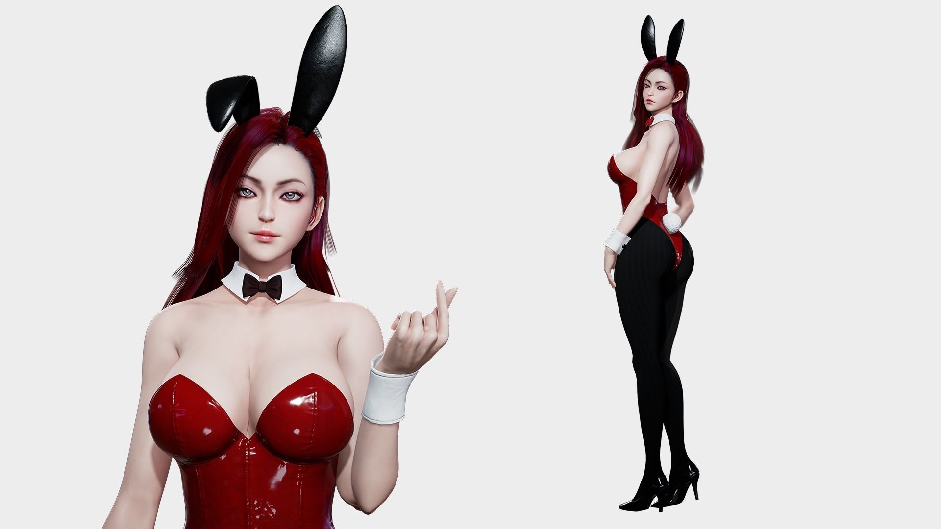 Bunny Girl - Game Ready Low-poly 3D model_4