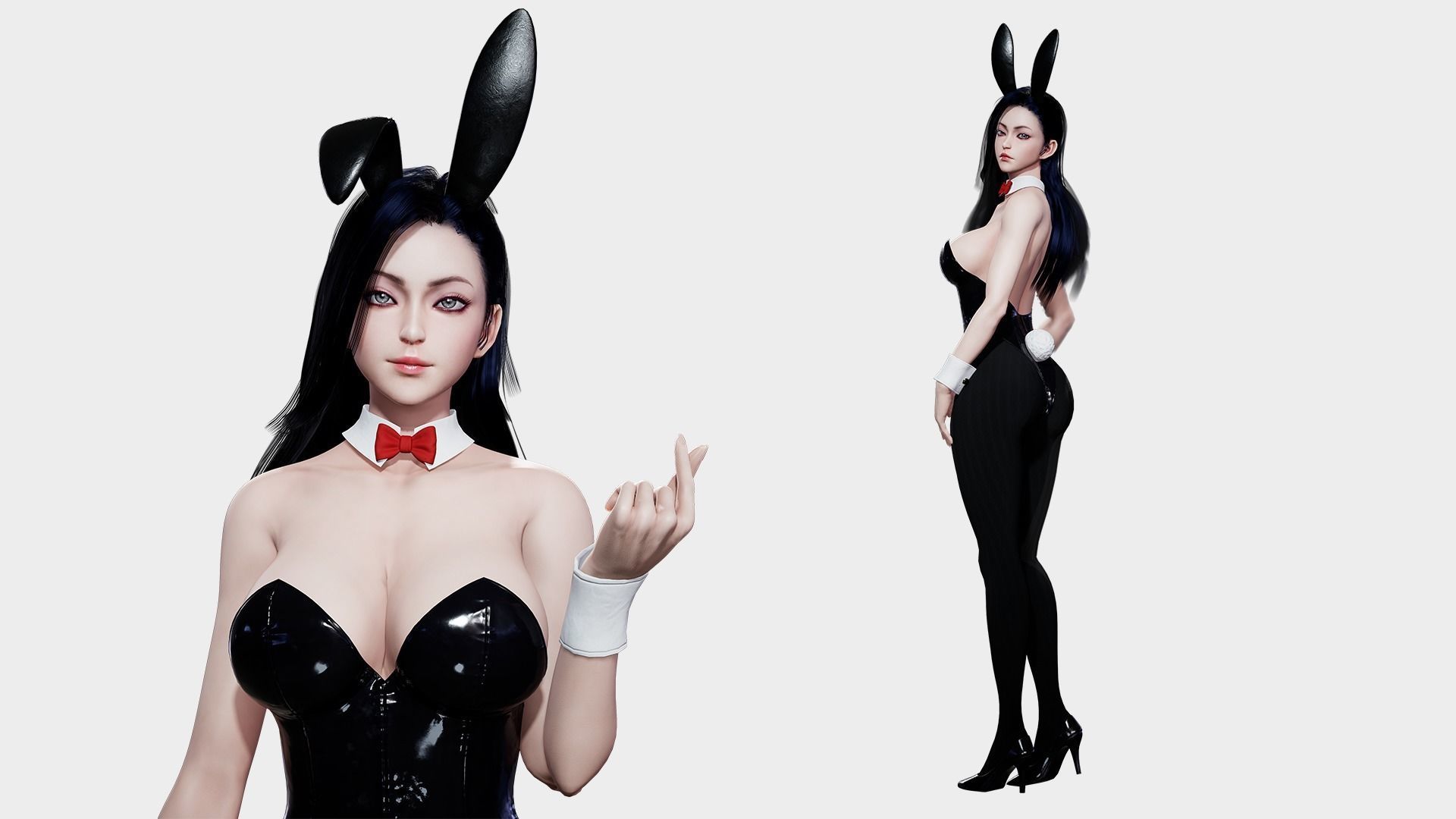 Bunny Girl - Game Ready Low-poly 3D model_3