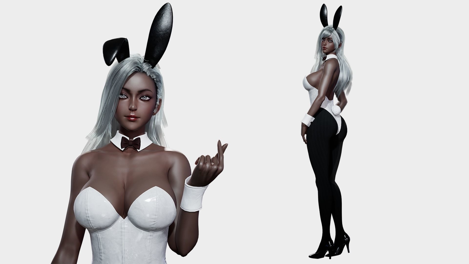 Bunny Girl - Game Ready Low-poly 3D model_5