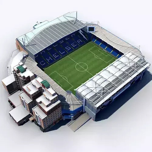 Stamford Bridge Stadium 3D model 5