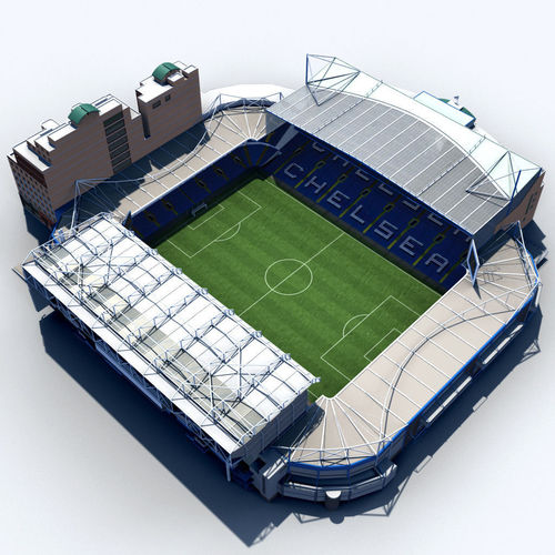 Stamford Bridge Stadium 3D model 6