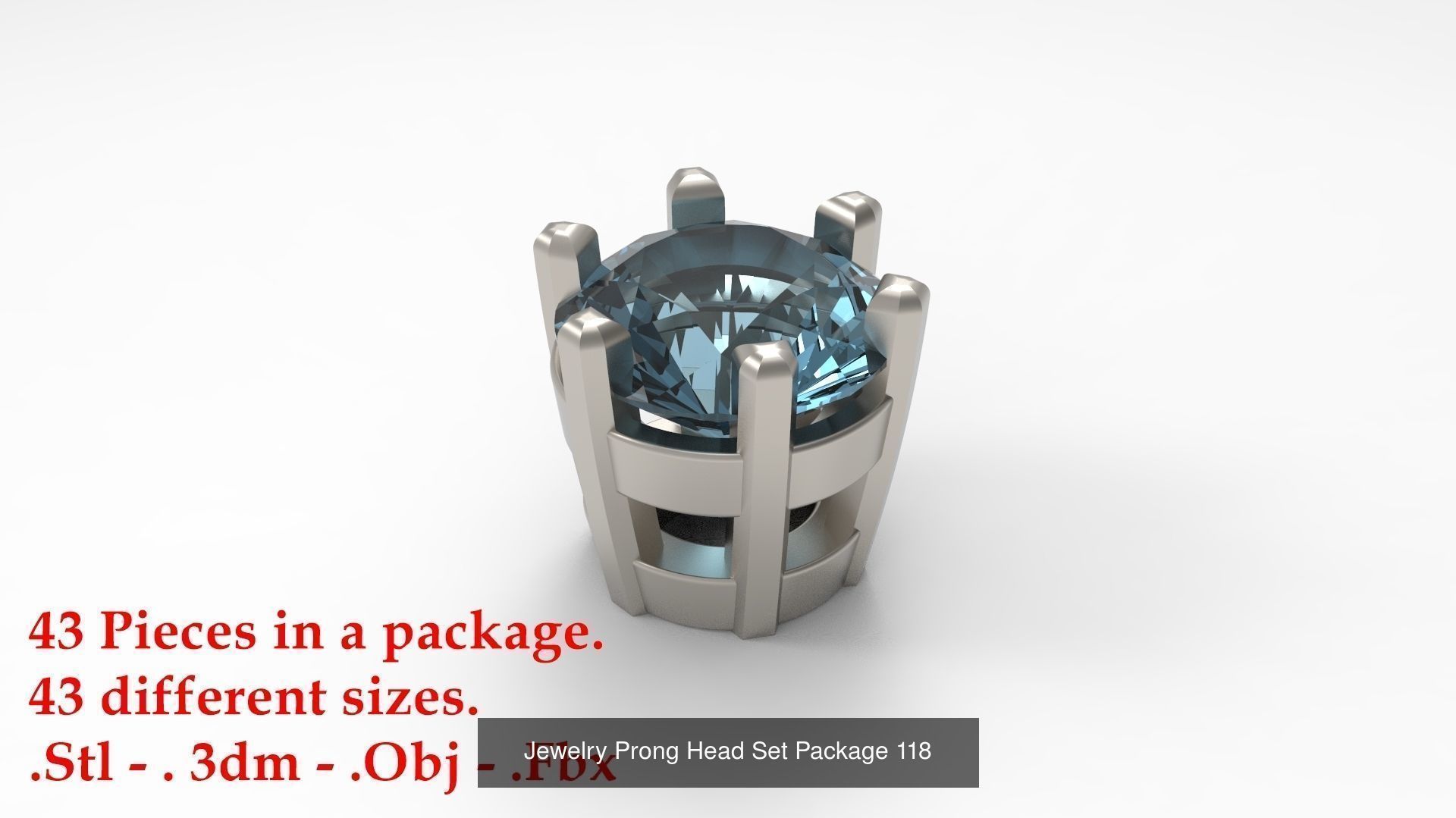 Huge Jewellry Heads Prongs Package 10000 piece 3D Model Collection_148