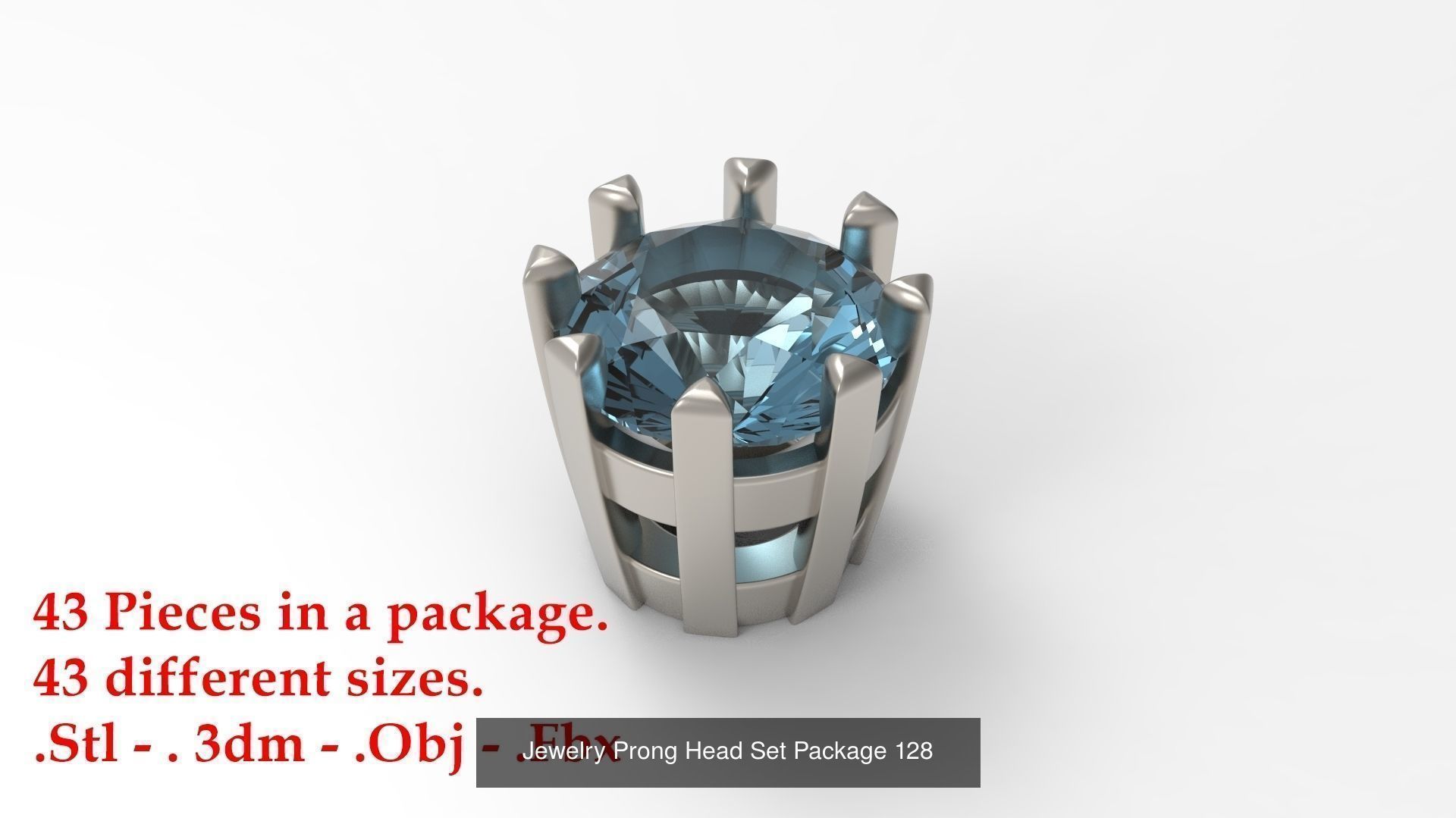 Huge Jewellry Heads Prongs Package 10000 piece 3D Model Collection_155