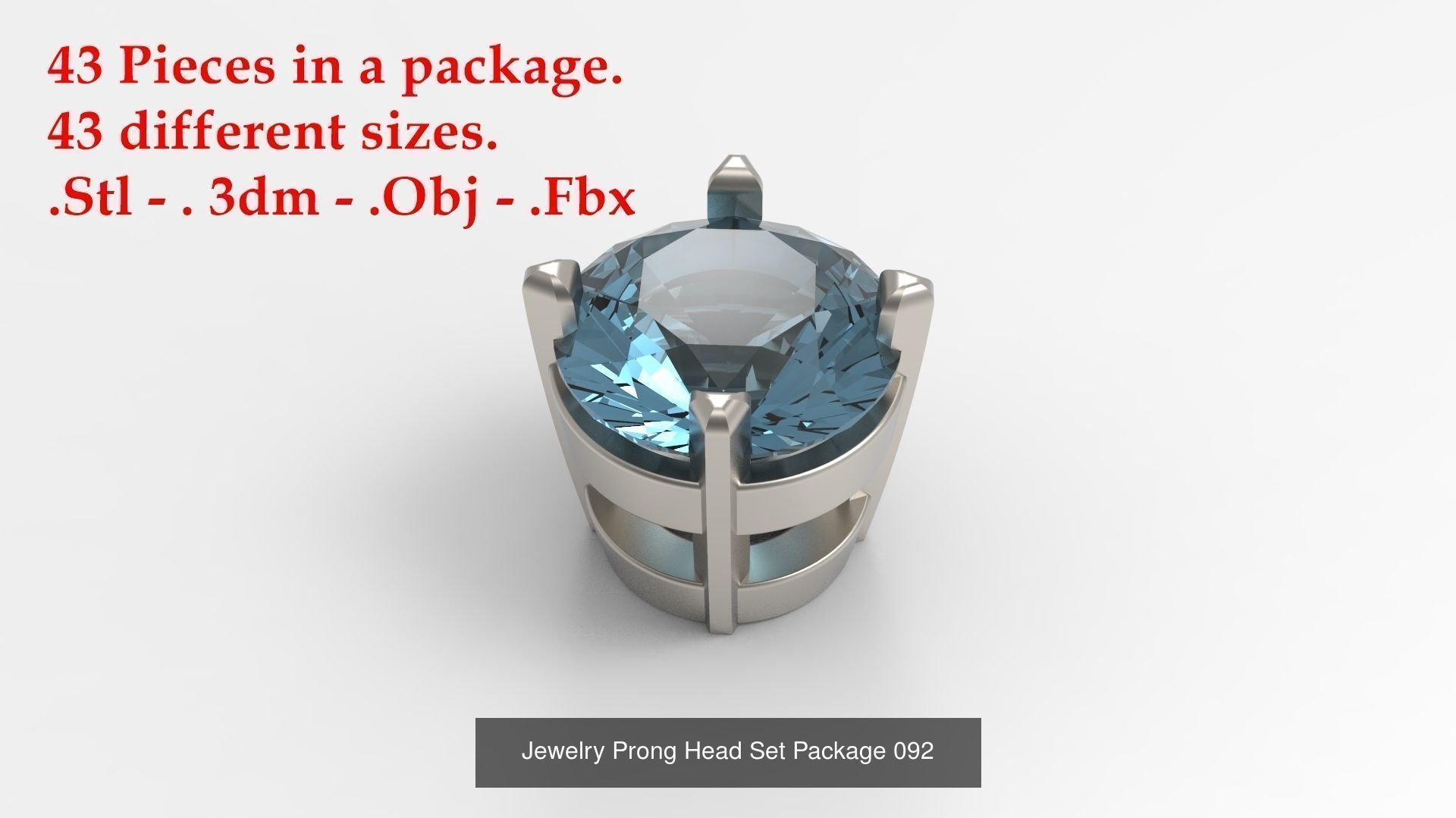 Huge Jewellry Heads Prongs Package 10000 piece 3D Model Collection_125