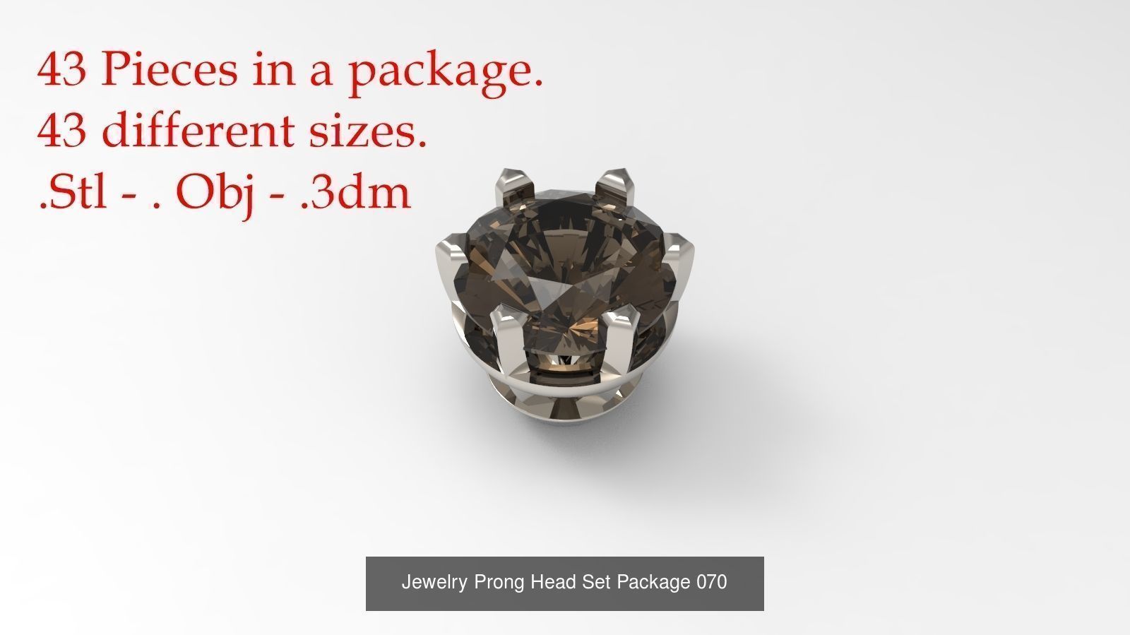 Huge Jewellry Heads Prongs Package 10000 piece 3D Model Collection_103