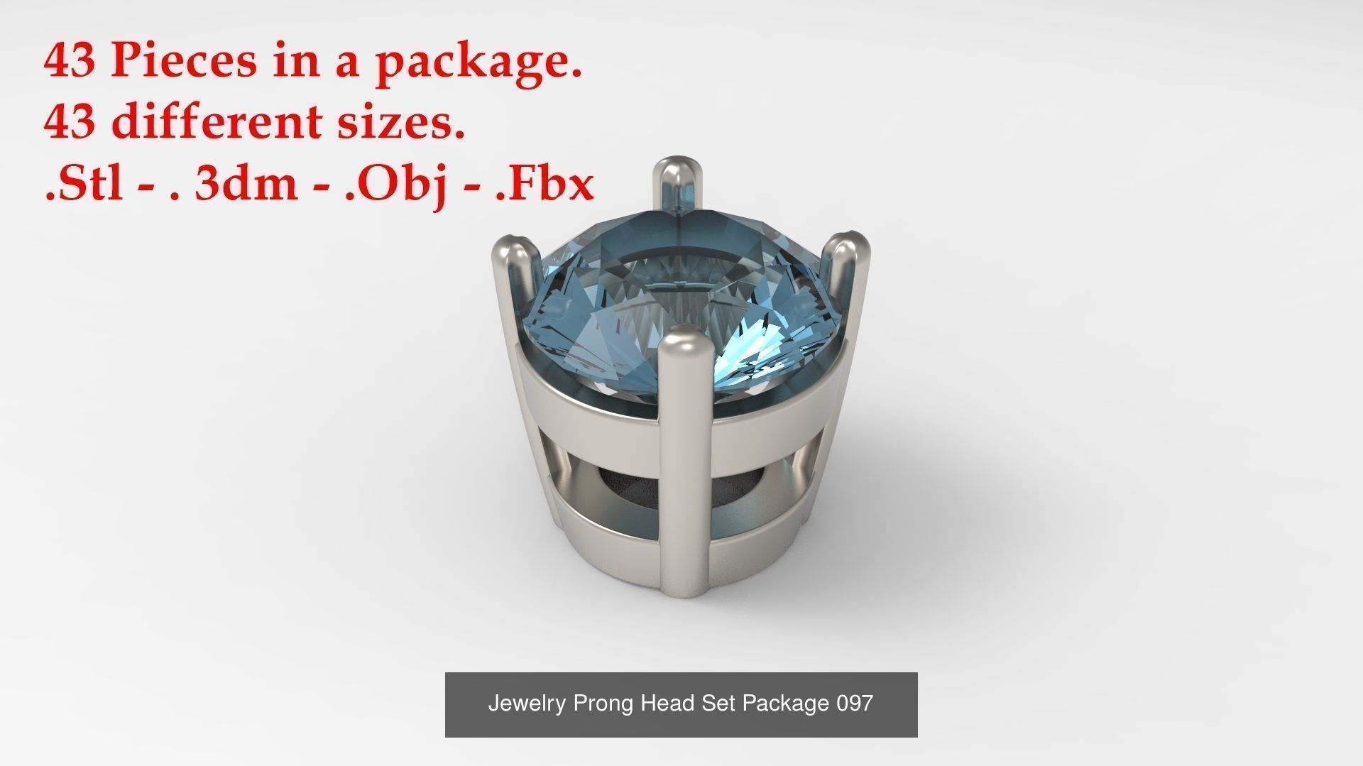 Huge Jewellry Heads Prongs Package 10000 piece 3D Model Collection_130