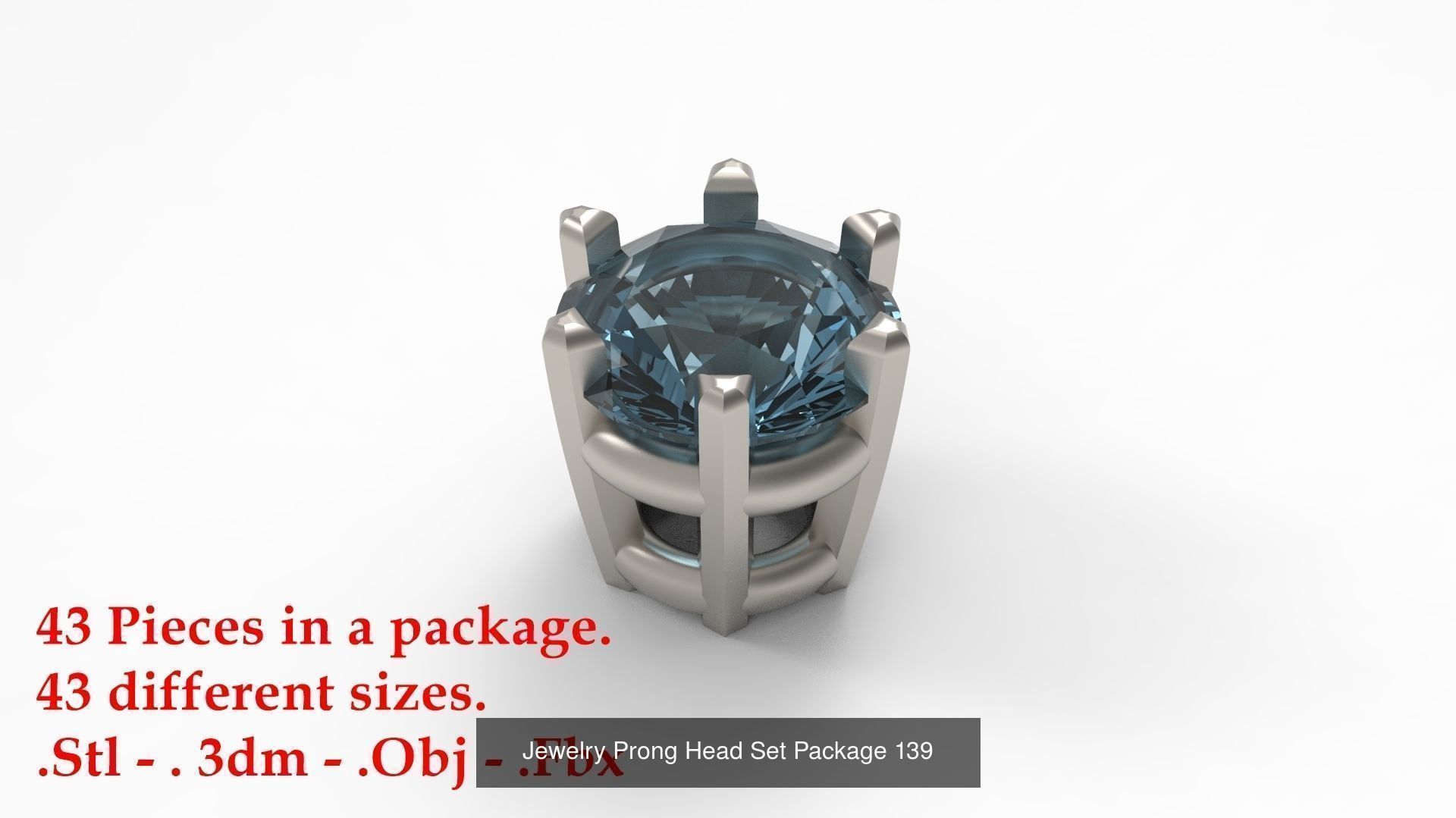 Huge Jewellry Heads Prongs Package 10000 piece 3D Model Collection_162
