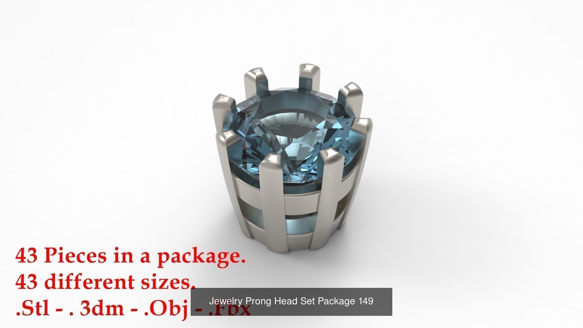 Huge Jewellry Heads Prongs Package 10000 piece 3D Model Collection_169