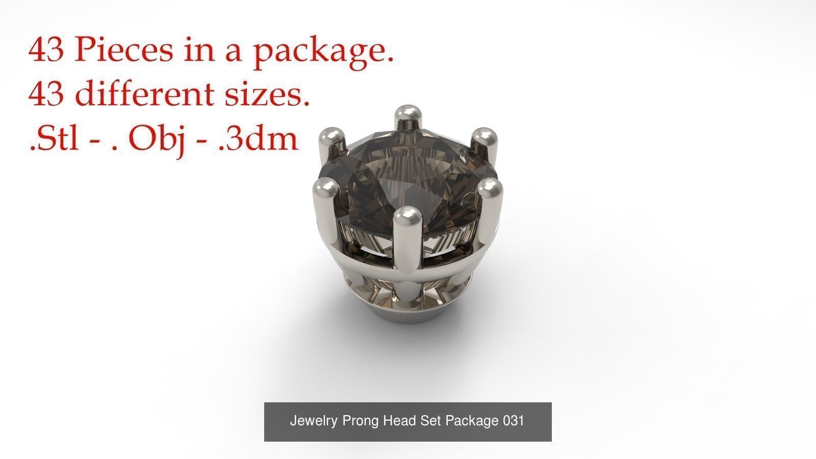 Huge Jewellry Heads Prongs Package 10000 piece 3D Model Collection_64