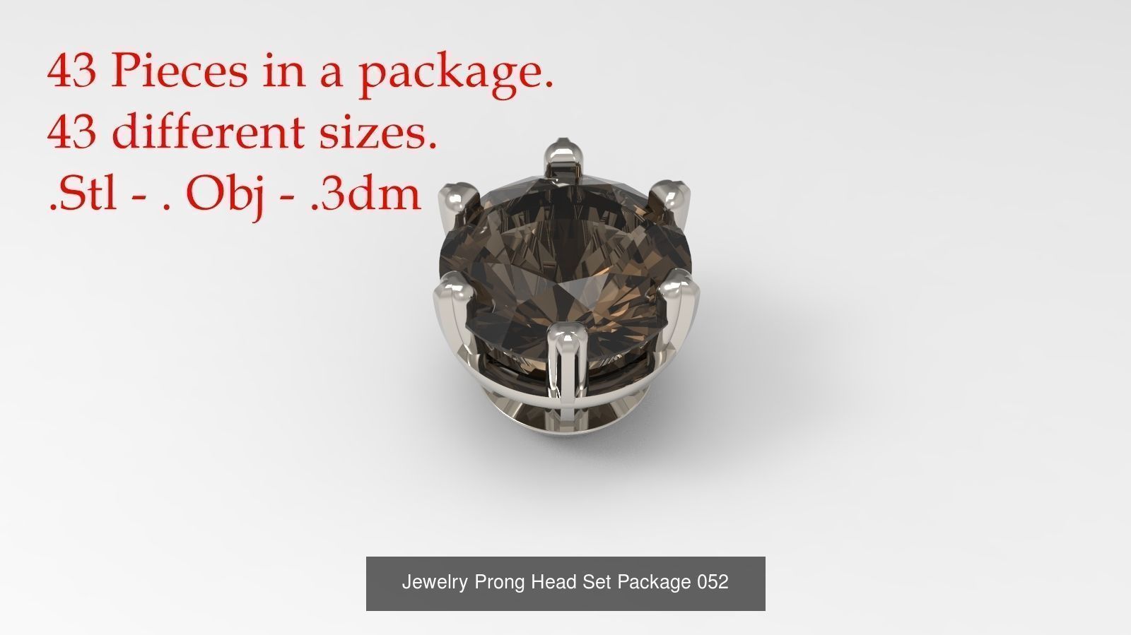 Huge Jewellry Heads Prongs Package 10000 piece 3D Model Collection_85