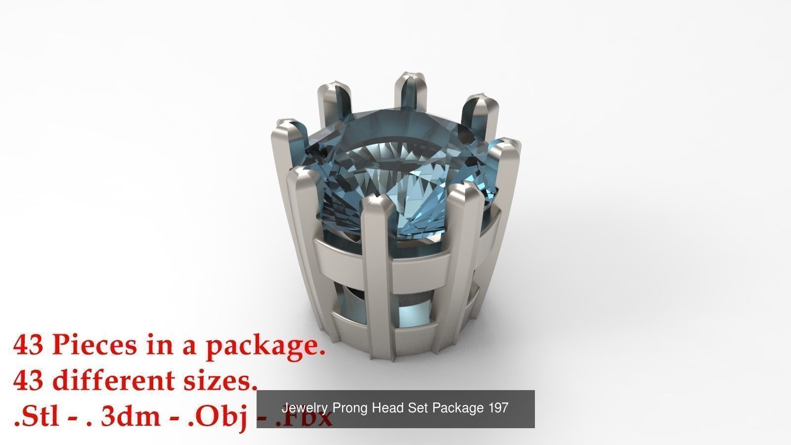 Huge Jewellry Heads Prongs Package 10000 piece 3D Model Collection_201