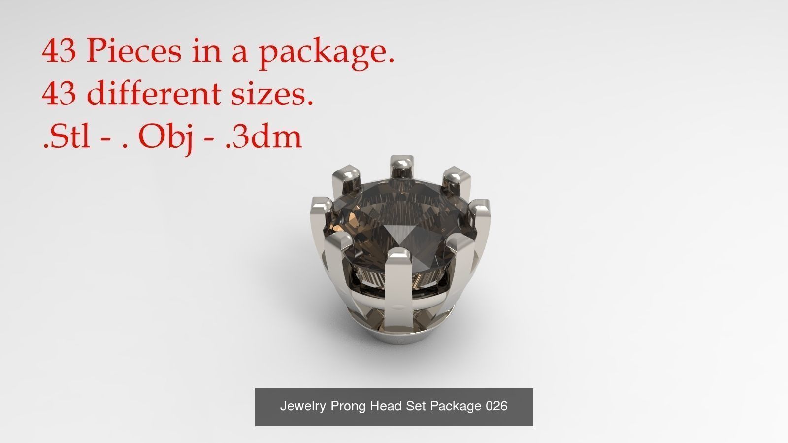 Huge Jewellry Heads Prongs Package 10000 piece 3D Model Collection_59