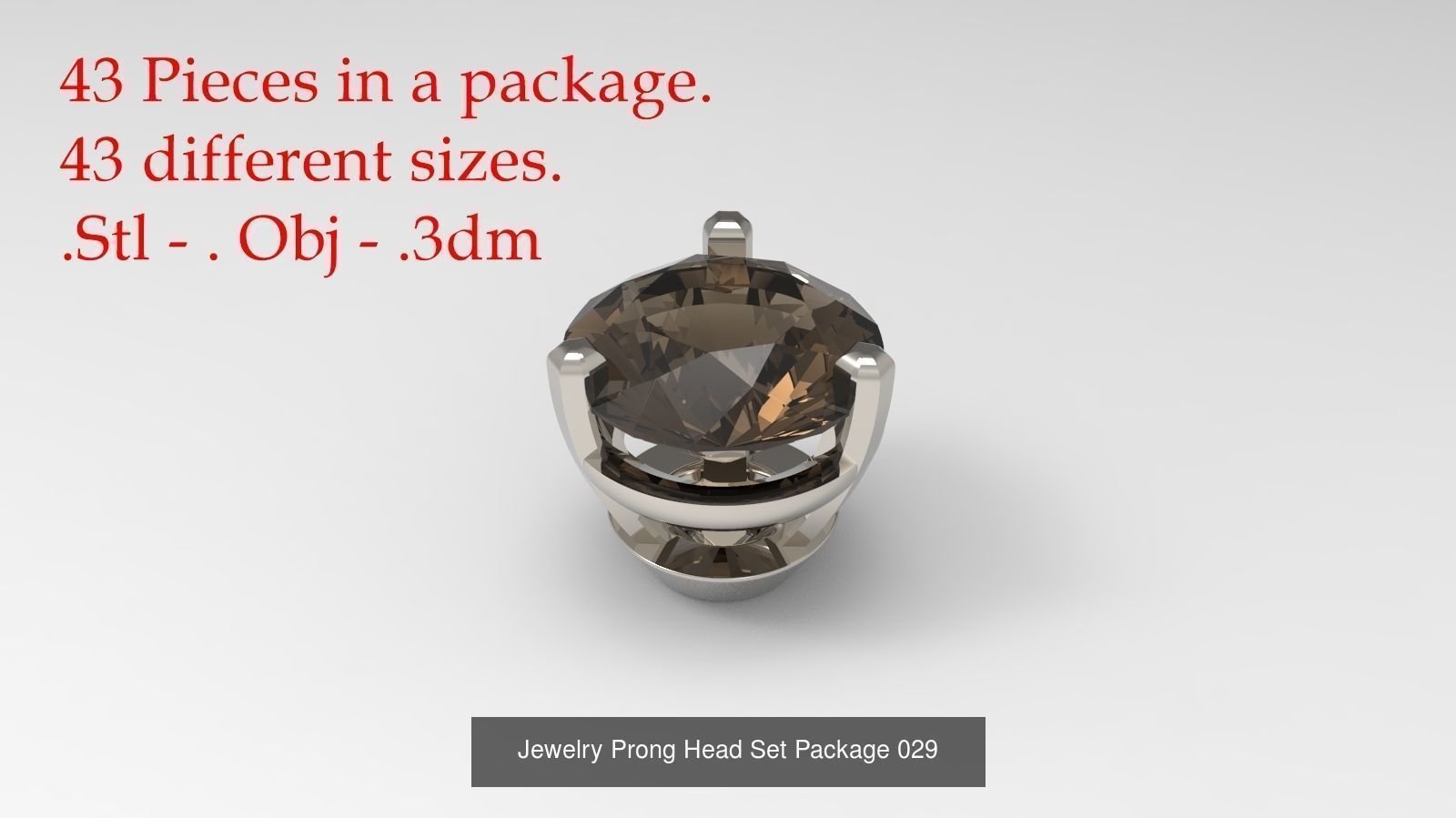 Huge Jewellry Heads Prongs Package 10000 piece 3D Model Collection_62