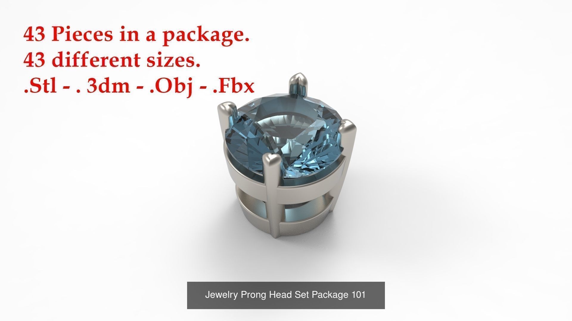 Huge Jewellry Heads Prongs Package 10000 piece 3D Model Collection_134