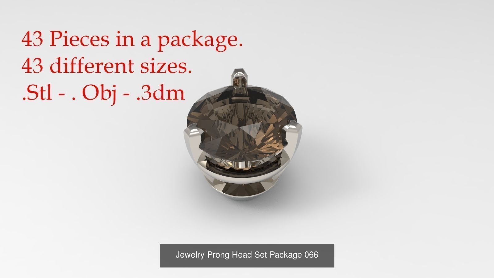 Huge Jewellry Heads Prongs Package 10000 piece 3D Model Collection_99