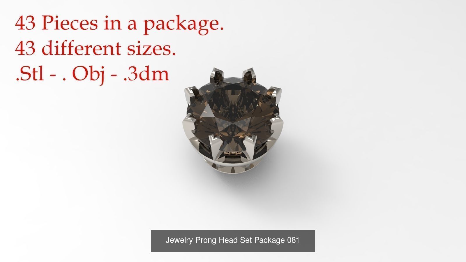 Huge Jewellry Heads Prongs Package 10000 piece 3D Model Collection_113