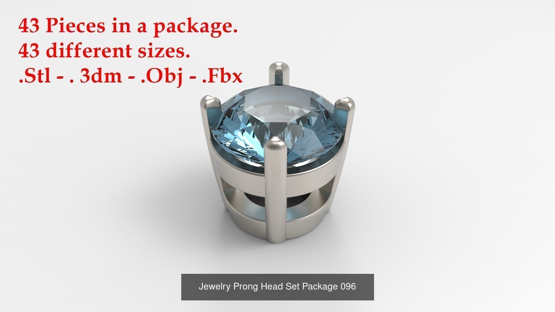 Huge Jewellry Heads Prongs Package 10000 piece 3D Model Collection_129