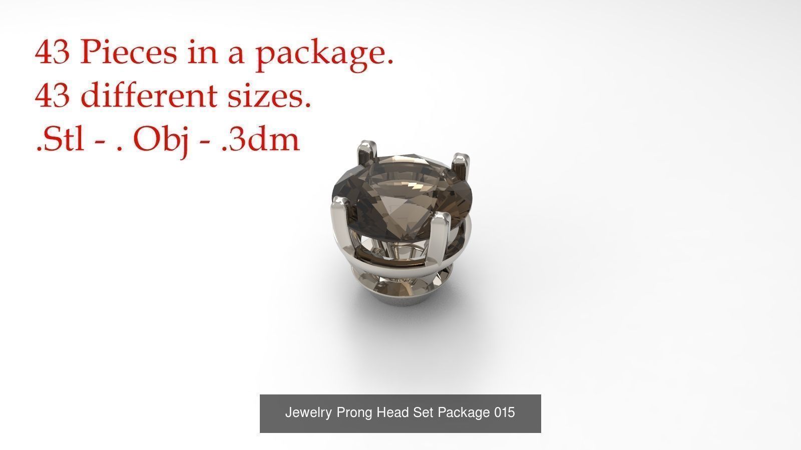 Huge Jewellry Heads Prongs Package 10000 piece 3D Model Collection_47