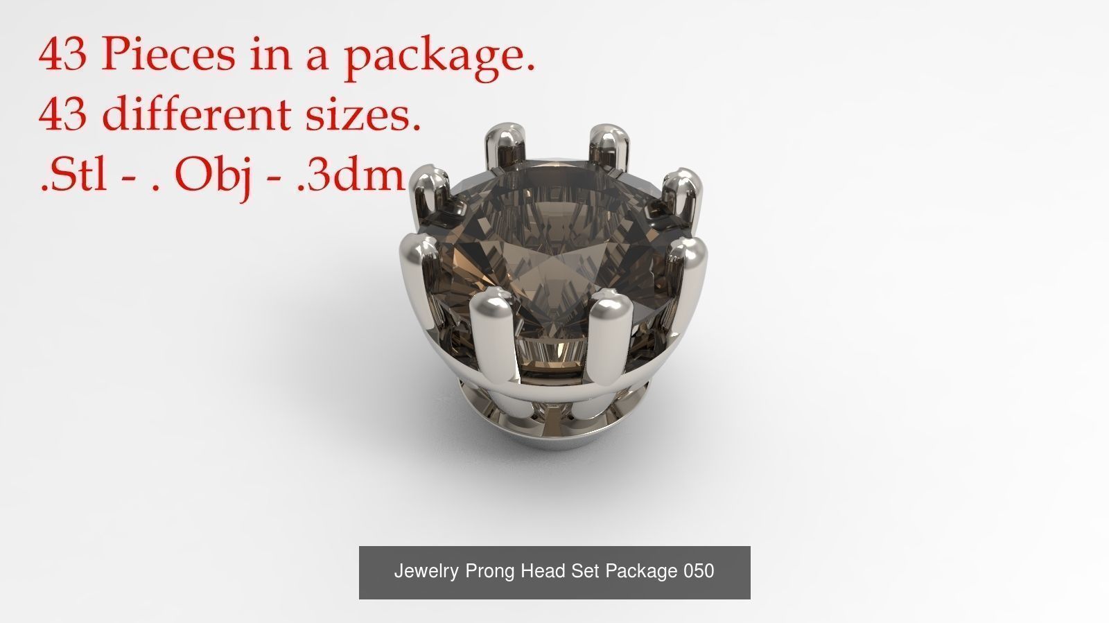 Huge Jewellry Heads Prongs Package 10000 piece 3D Model Collection_83