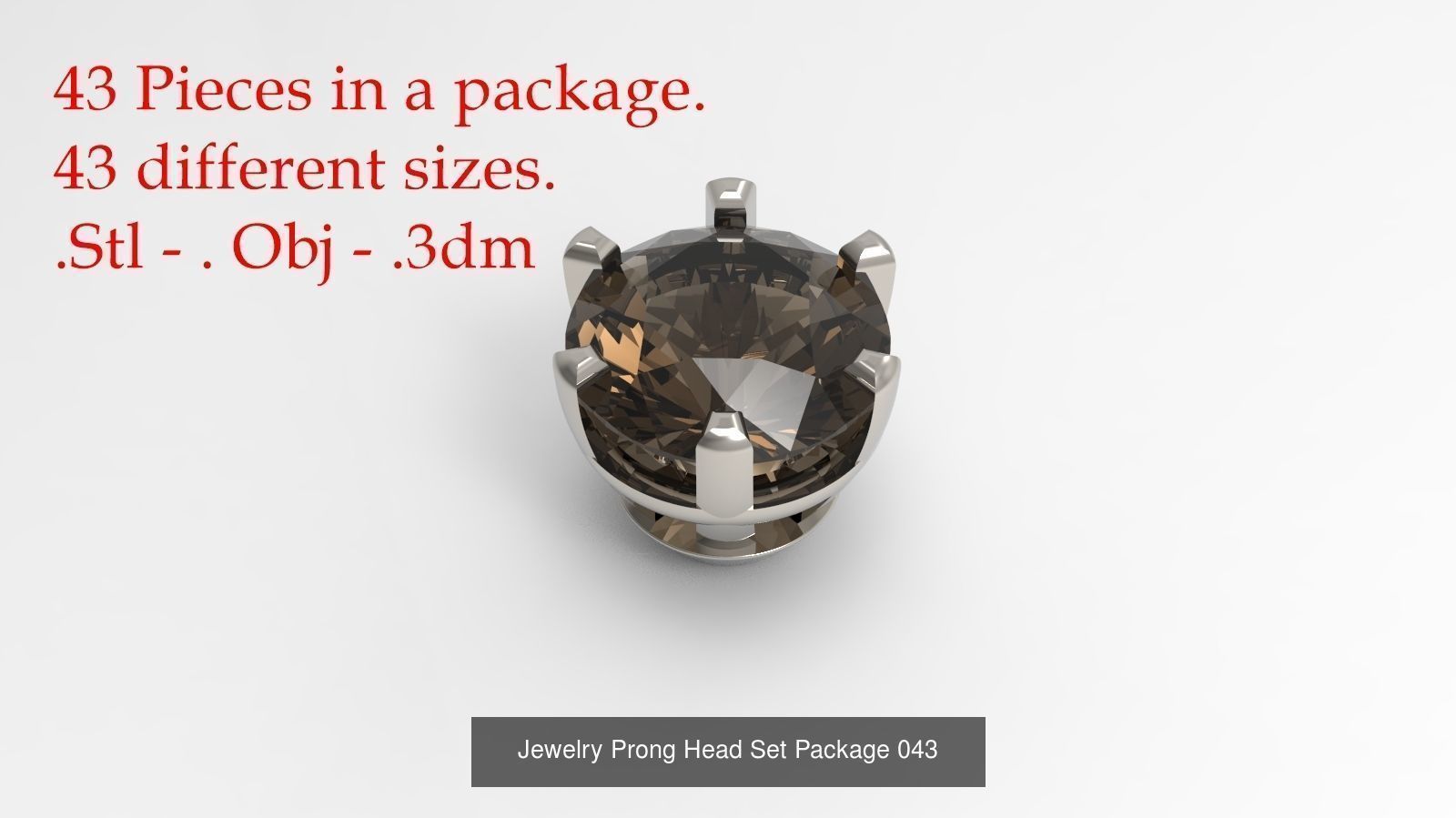 Huge Jewellry Heads Prongs Package 10000 piece 3D Model Collection_76