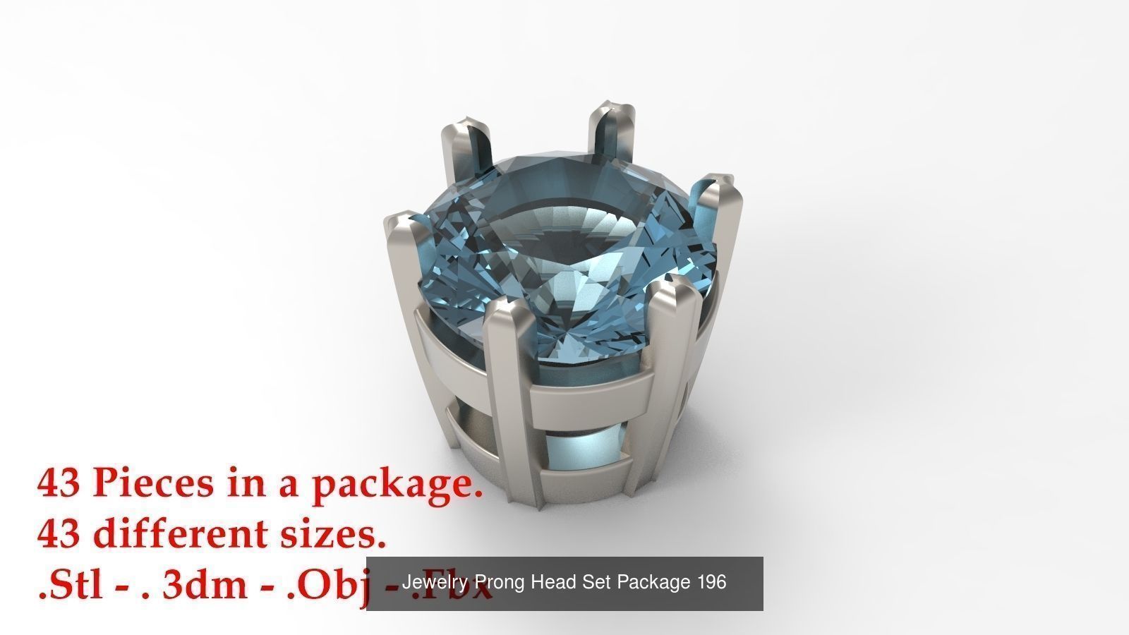 Huge Jewellry Heads Prongs Package 10000 piece 3D Model Collection_200
