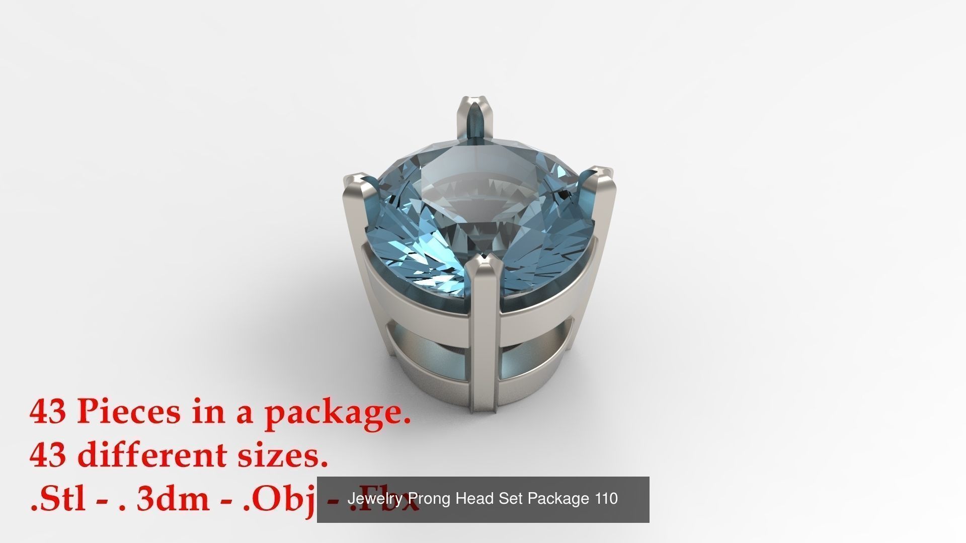 Huge Jewellry Heads Prongs Package 10000 piece 3D Model Collection_143