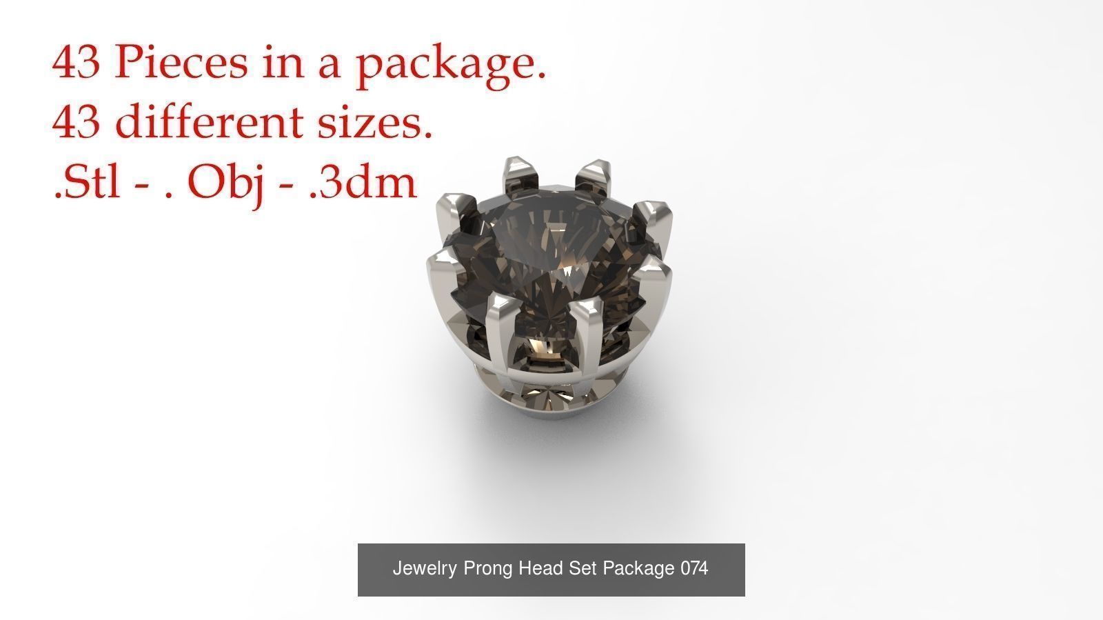 Huge Jewellry Heads Prongs Package 10000 piece 3D Model Collection_107