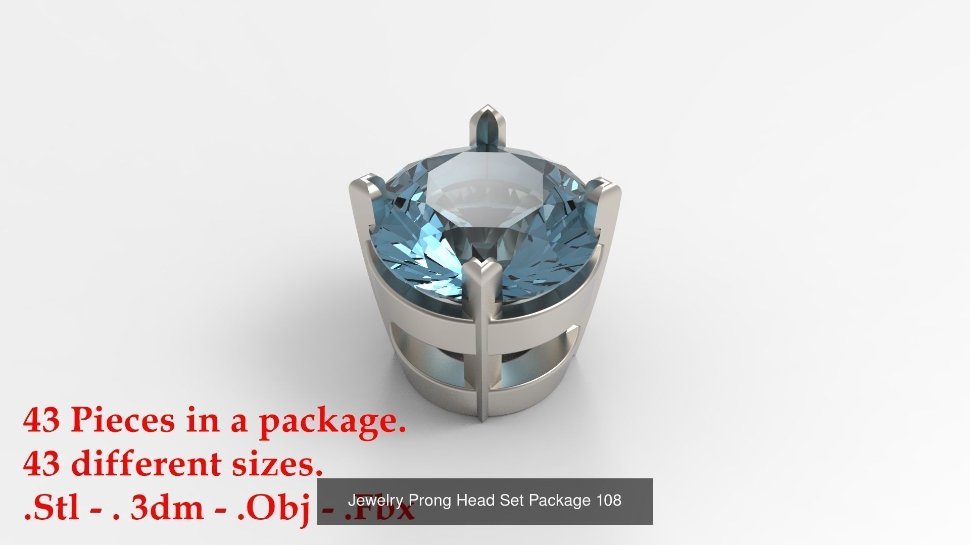 Huge Jewellry Heads Prongs Package 10000 piece 3D Model Collection_141
