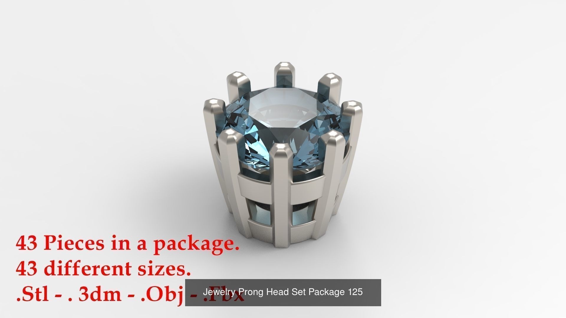 Huge Jewellry Heads Prongs Package 10000 piece 3D Model Collection_153