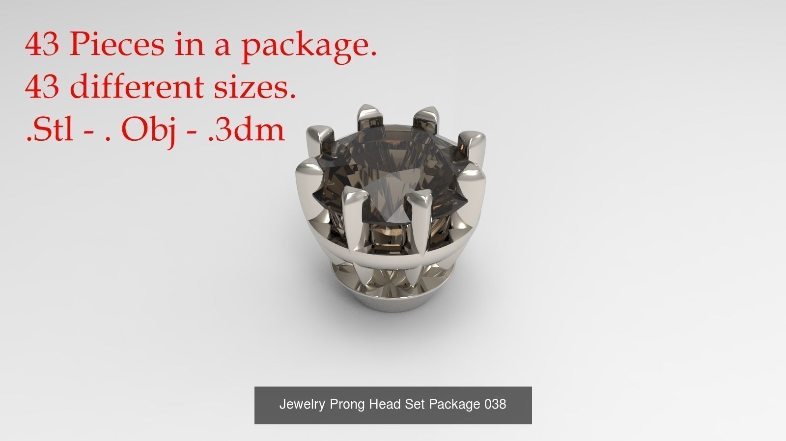 Huge Jewellry Heads Prongs Package 10000 piece 3D Model Collection_71