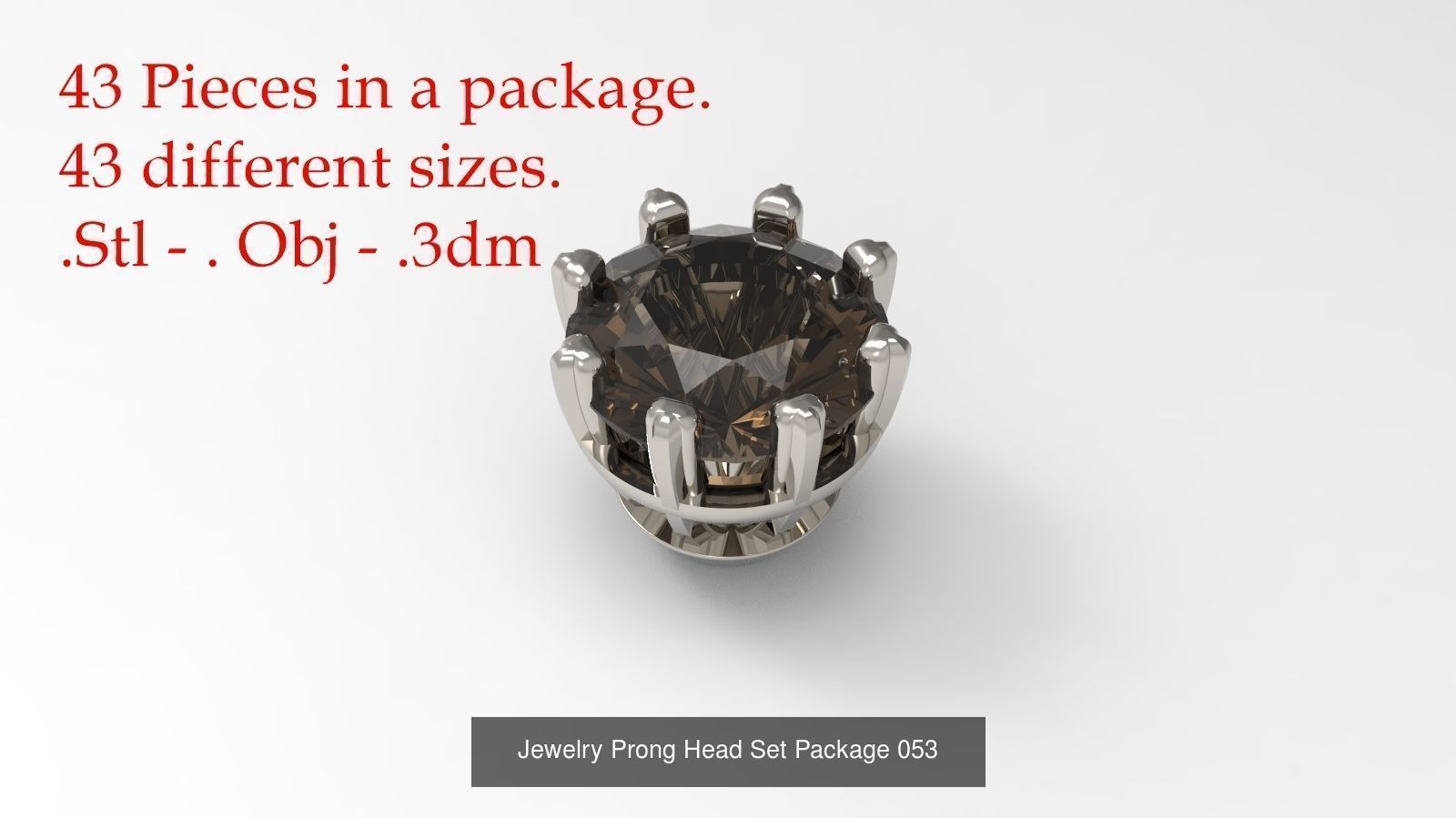 Huge Jewellry Heads Prongs Package 10000 piece 3D Model Collection_86