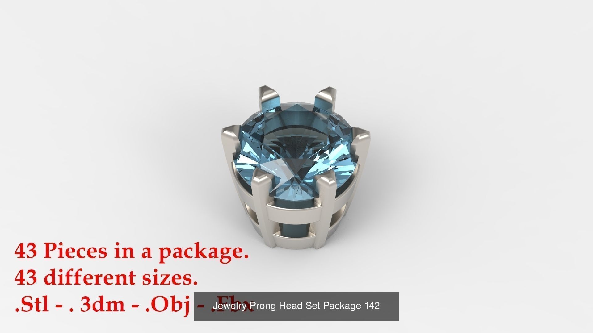 Huge Jewellry Heads Prongs Package 10000 piece 3D Model Collection_164