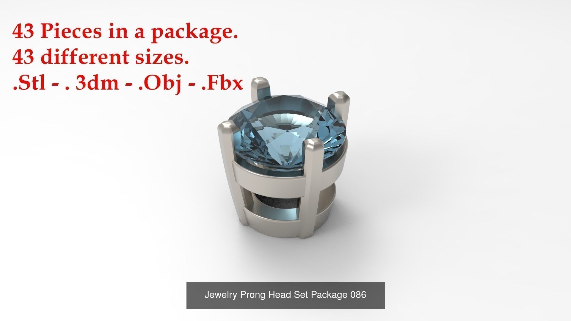 Huge Jewellry Heads Prongs Package 10000 piece 3D Model Collection_119