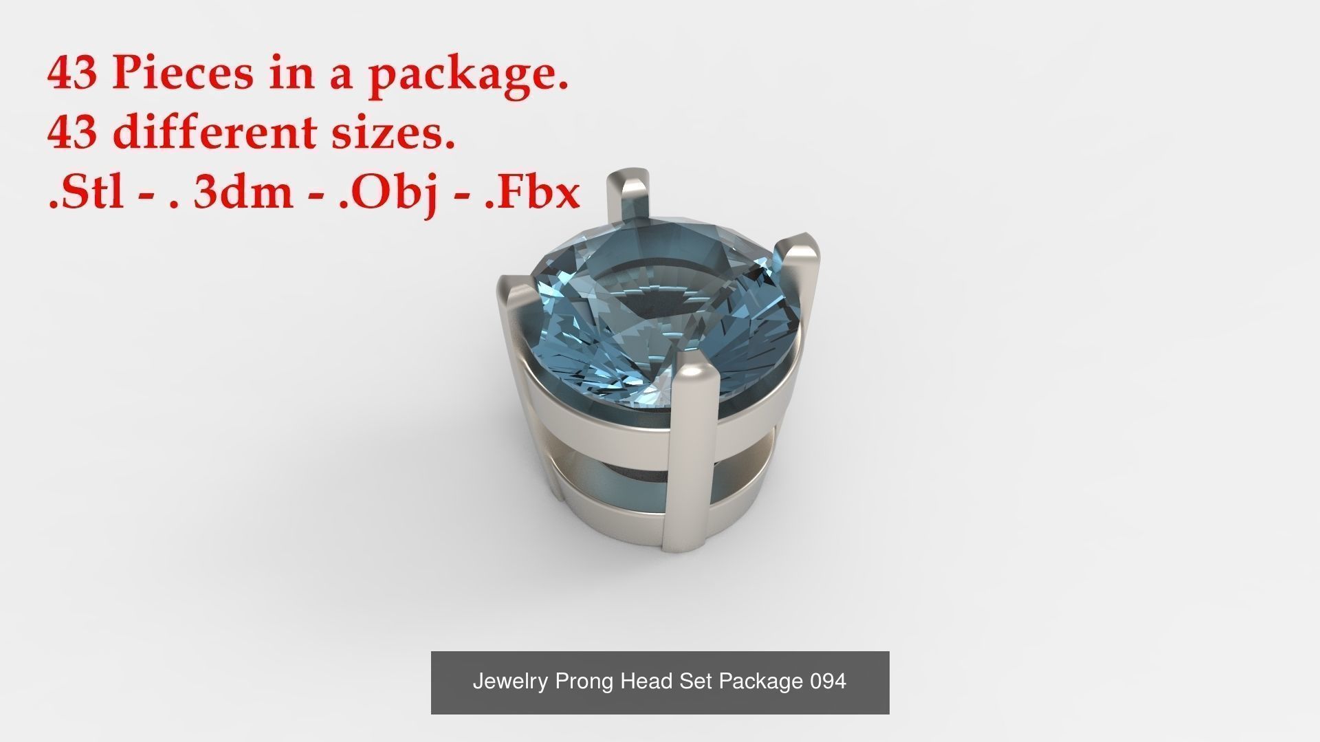 Huge Jewellry Heads Prongs Package 10000 piece 3D Model Collection_127