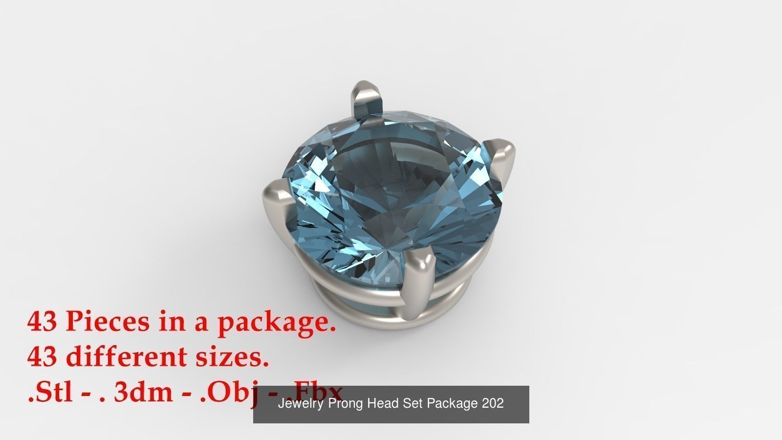 Huge Jewellry Heads Prongs Package 10000 piece 3D Model Collection_206
