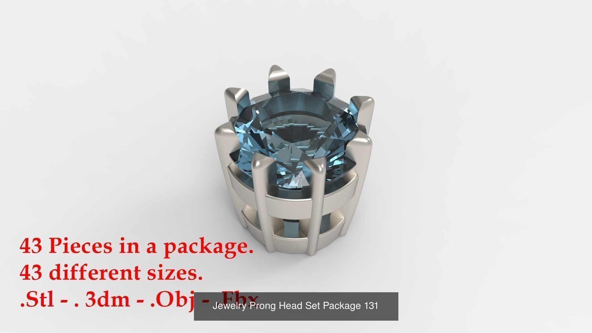 Huge Jewellry Heads Prongs Package 10000 piece 3D Model Collection_157