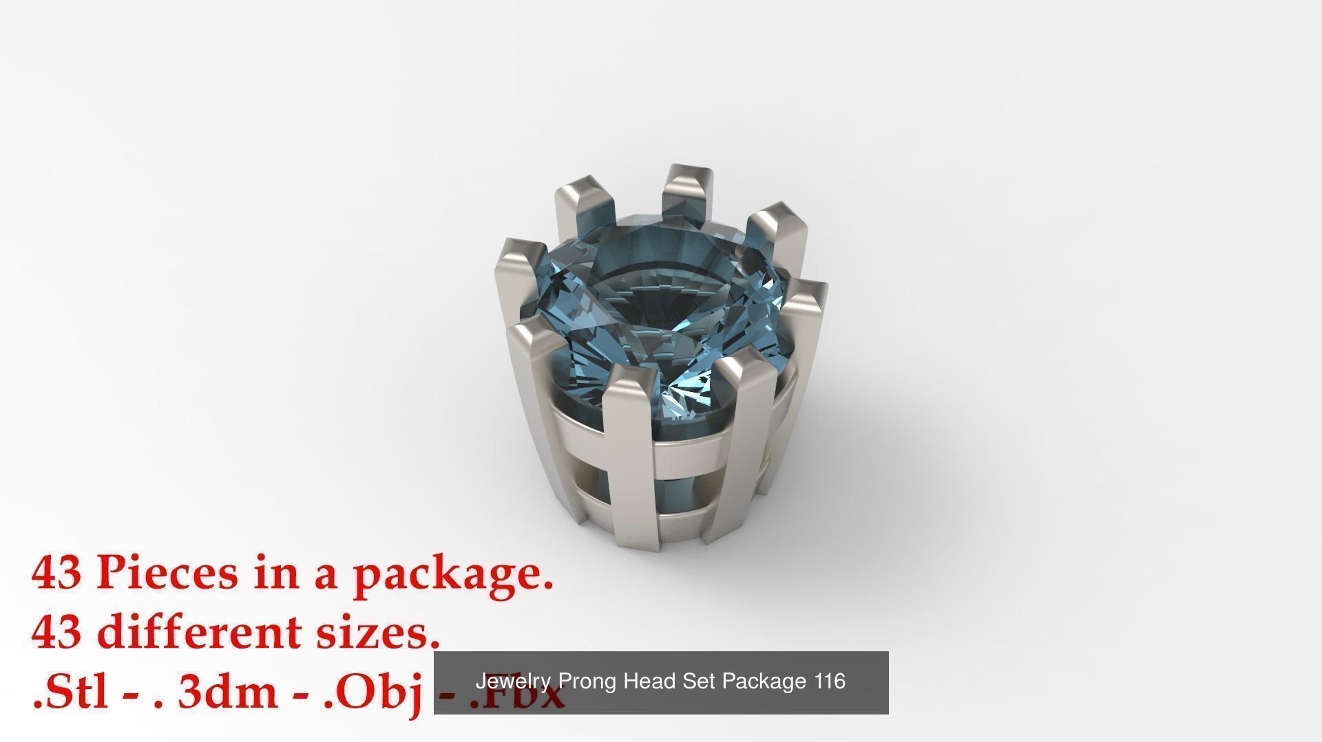 Huge Jewellry Heads Prongs Package 10000 piece 3D Model Collection_147