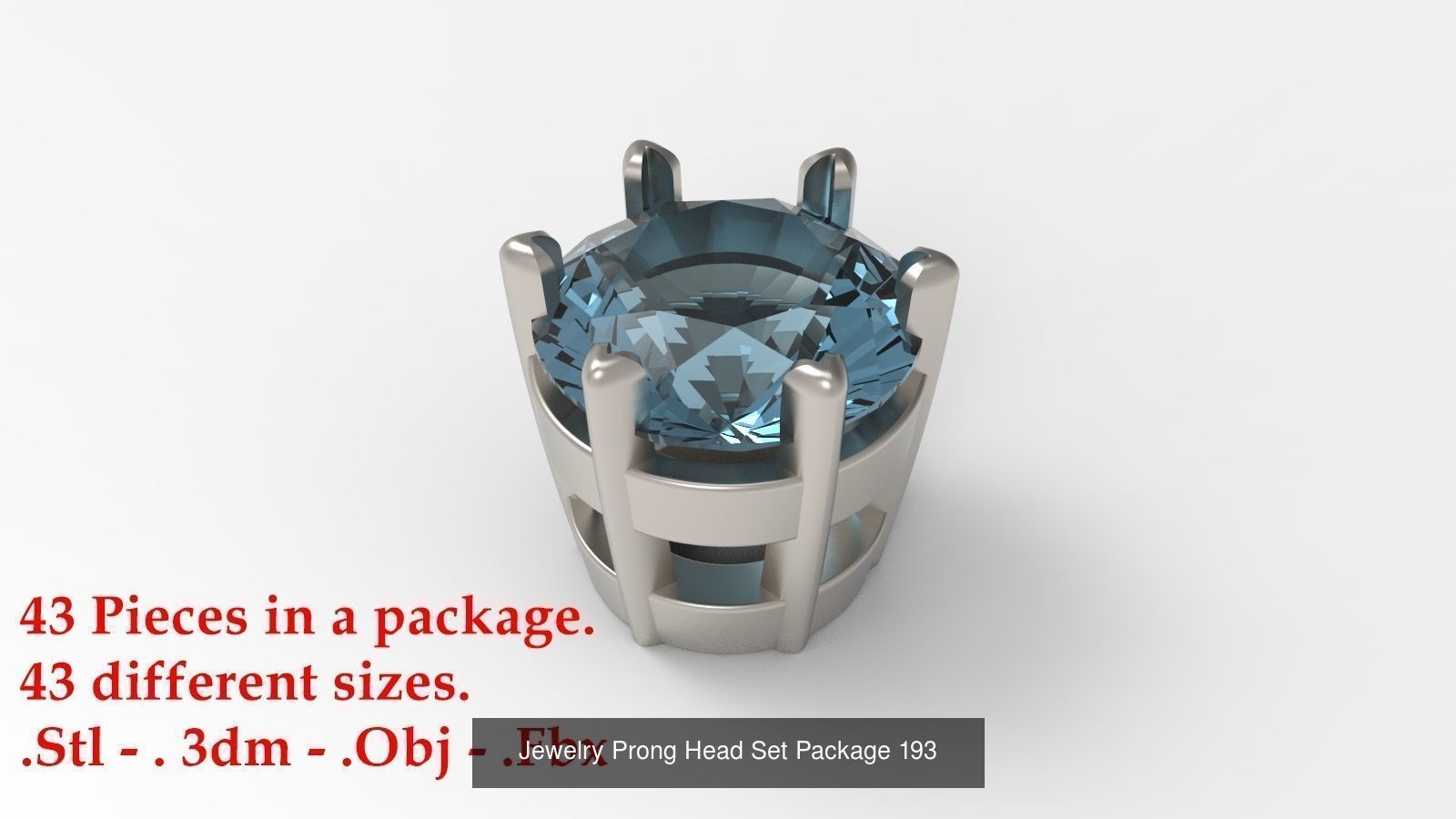 Huge Jewellry Heads Prongs Package 10000 piece 3D Model Collection_198