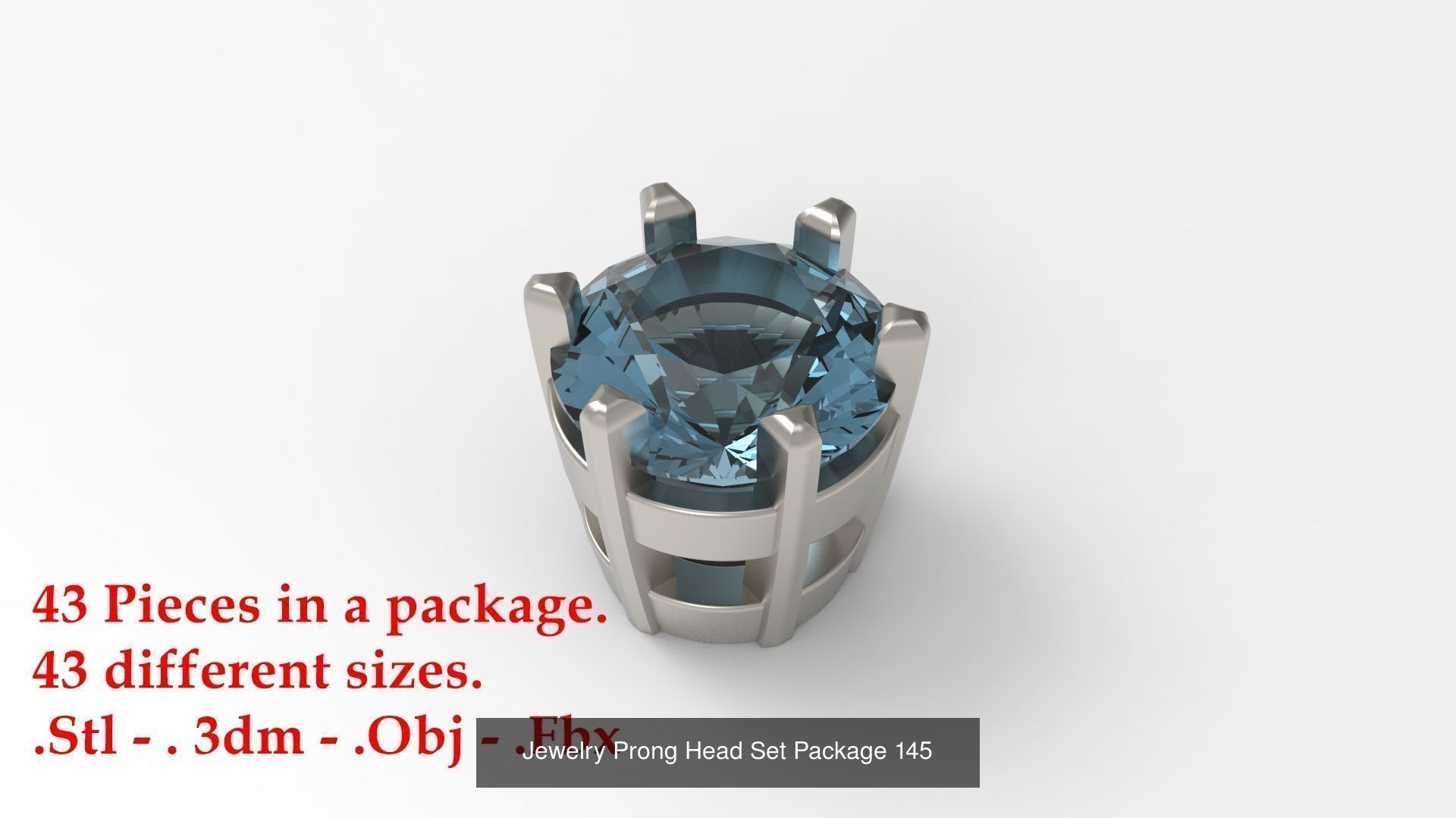 Huge Jewellry Heads Prongs Package 10000 piece 3D Model Collection_166