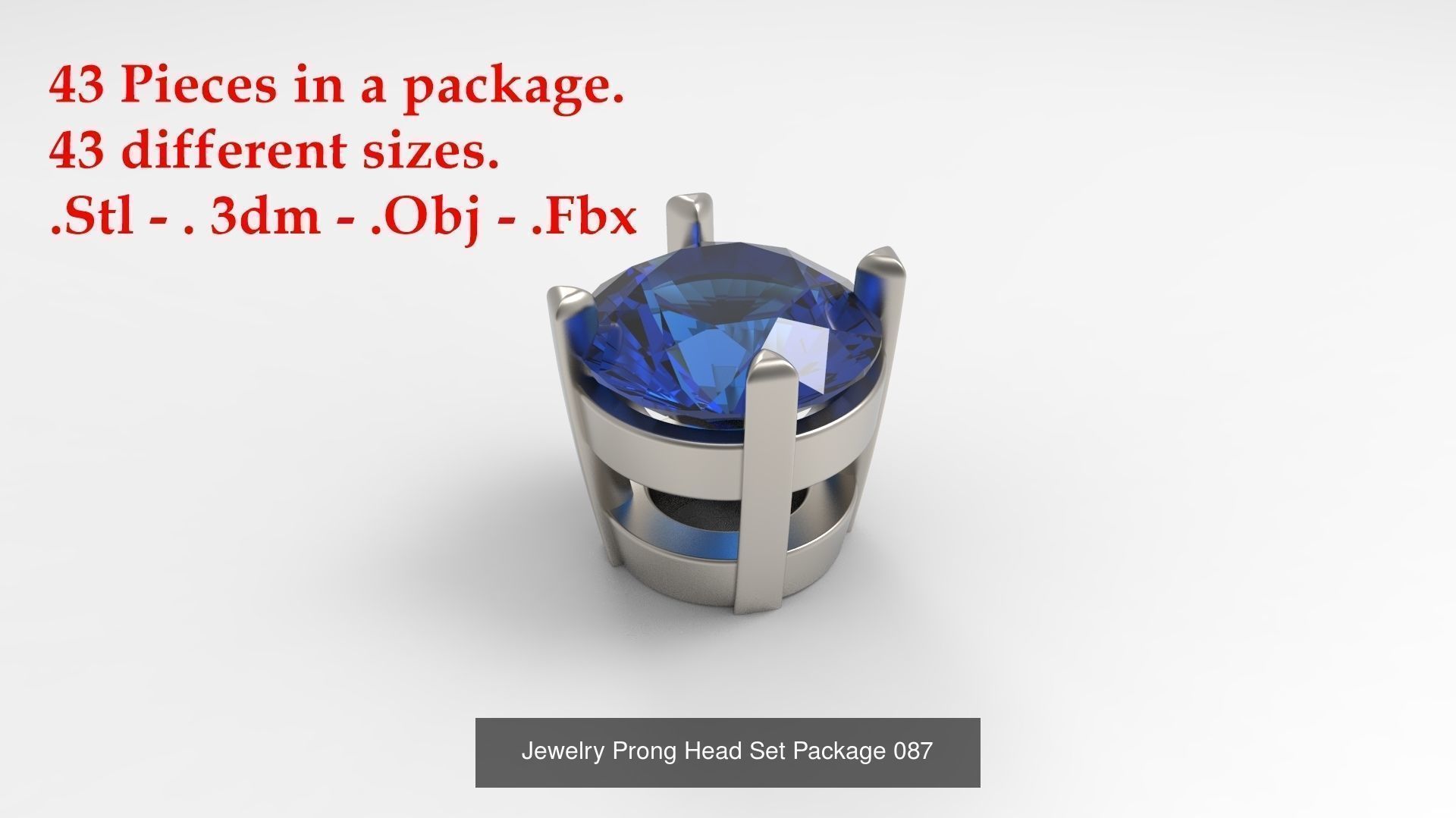 Huge Jewellry Heads Prongs Package 10000 piece 3D Model Collection_120