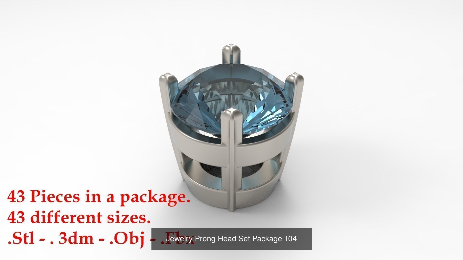 Huge Jewellry Heads Prongs Package 10000 piece 3D Model Collection_137
